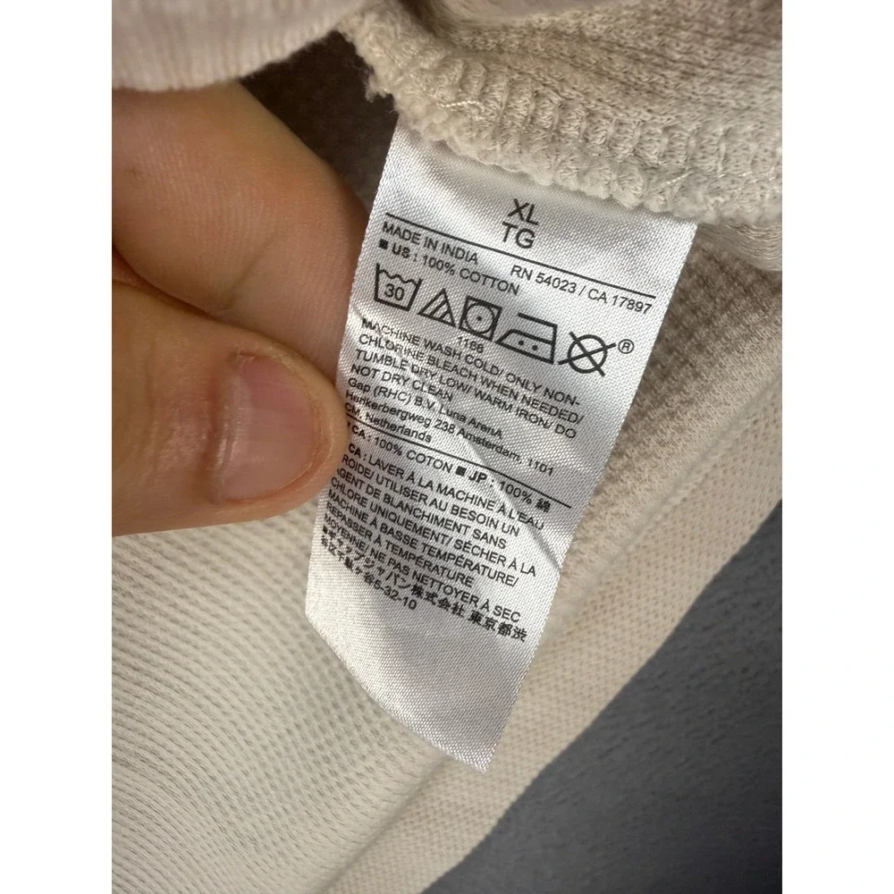 Banana Republic Summer Texture Transition Polo Shirt Regular XL Cream Cotton